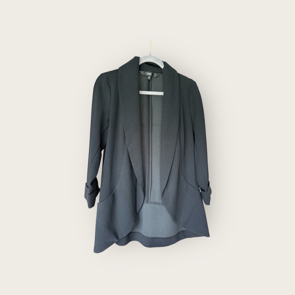 EGO Black Blazer with Relaxed 3/4 Sleeves